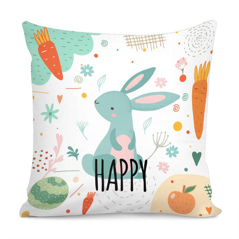 Image of Rabbit Pillow Cover