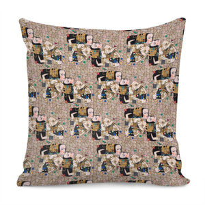 Klimt Mosaic Beige Pillow Cover