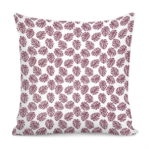 Pink Glitter Monstera Pillow Cover