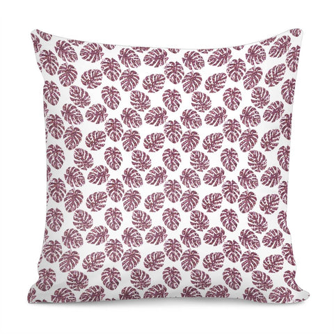 Image of Pink Glitter Monstera Pillow Cover