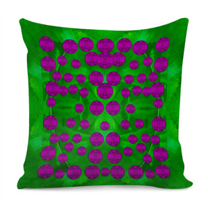 Fern And Leafs As Dots Pillow Cover