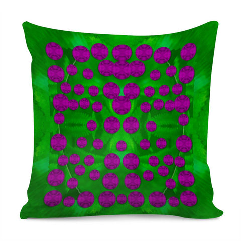 Image of Fern And Leafs As Dots Pillow Cover