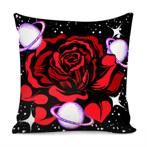 Universe And Rose Pillow Cover