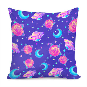 Rose And Starry Sky Pillow Cover