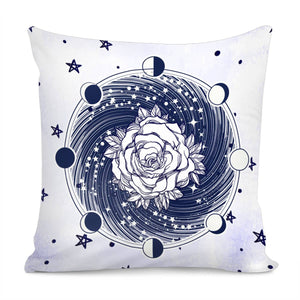 Rose And Starry Sky Pillow Cover