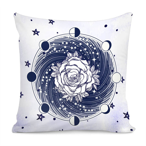 Image of Rose And Starry Sky Pillow Cover