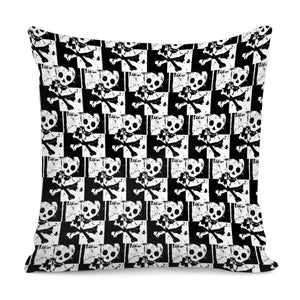 Skull Checker Pillow Cover