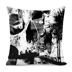 Grunge Skull Pillow Cover