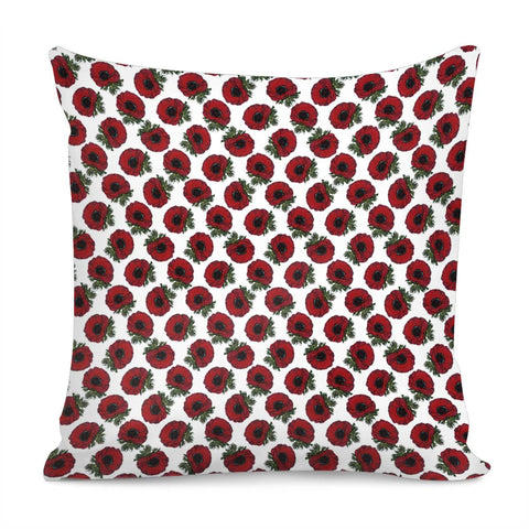 Image of Red Anemone Pillow Cover