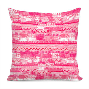 Pink Ethnic Pillow Cover