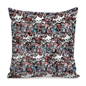 Punk Skull Pillow Cover