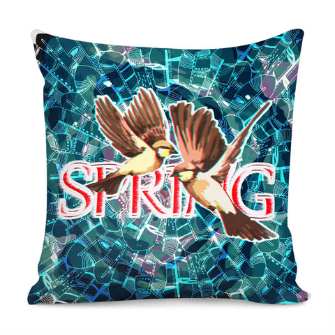 Image of Feather Flower Pillow Cover