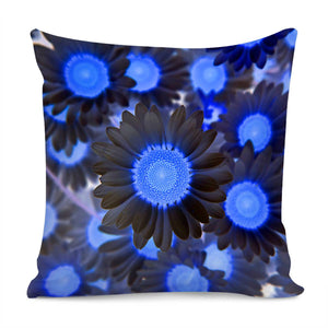 Flowers In Black Pillow Cover