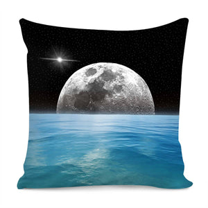 Moon Ocean Pillow Cover