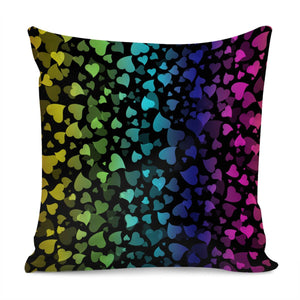 Hearts Colors Pillow Cover