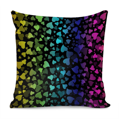 Image of Hearts Colors Pillow Cover