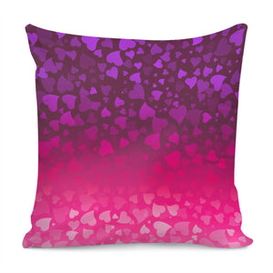 Purple Pink Hearts Pillow Cover