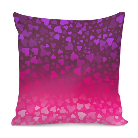 Image of Purple Pink Hearts Pillow Cover