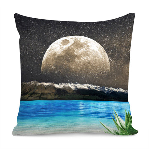 Image of Aloe Vera Moon Beach Pillow Cover