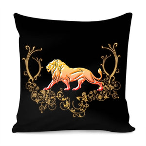 Wonderful Golden Lion Pillow Cover