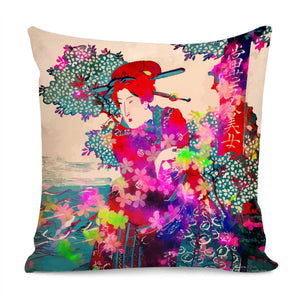 Blooming Geisha Pillow Cover