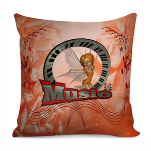 Music, Fairy With Piano Pillow Cover