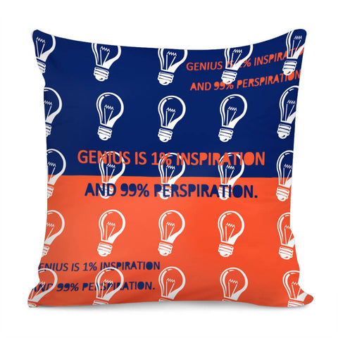 Image of Thomas Alva Edison Quotations Pillow Cover