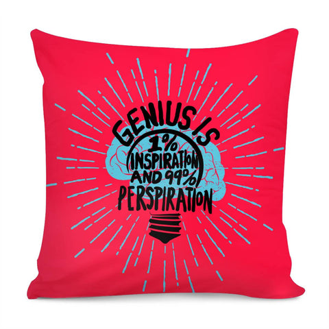 Image of Thomas Alva Edison Quotations Pillow Cover