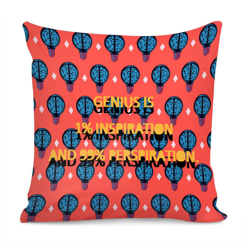 Image of Thomas Alva Edison Quotations Pillow Cover