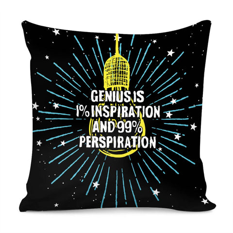 Image of Thomas Alva Edison Quotations Pillow Cover