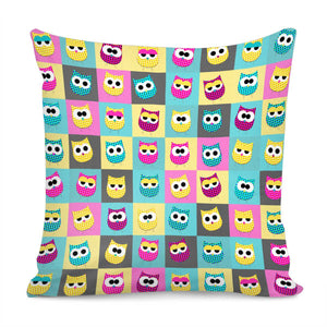 Pop Owls Pillow Cover