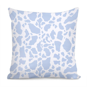 Blue Cow Print Pillow Cover