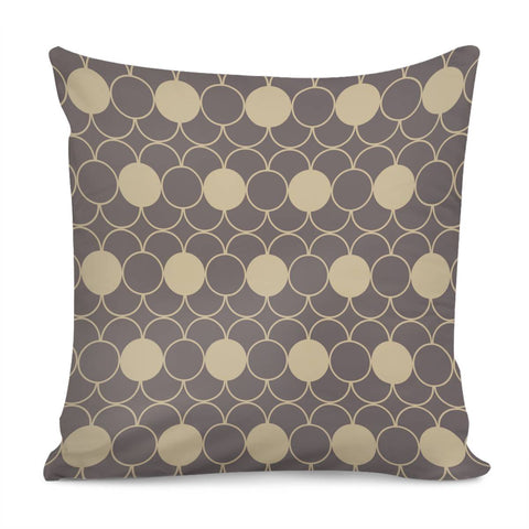 Image of Brown Beige Dots Pattern Pillow Cover