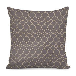 Brown Beige Circles Pattern Pillow Cover