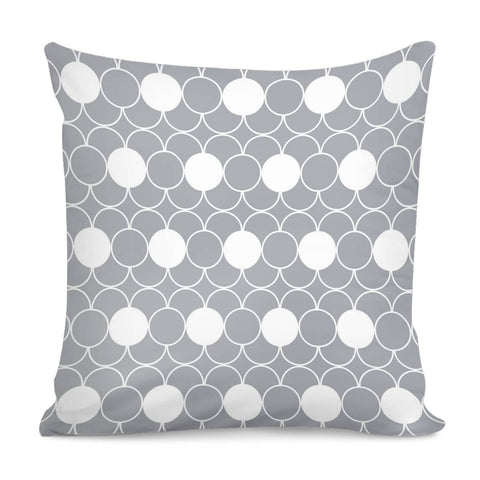 Image of Grey White Dots Pattern Pillow Cover