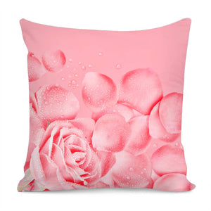 Rose Flower Petals Pillow Cover