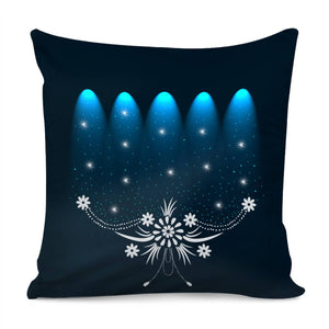 Spot Lights Floral Design Pillow Cover