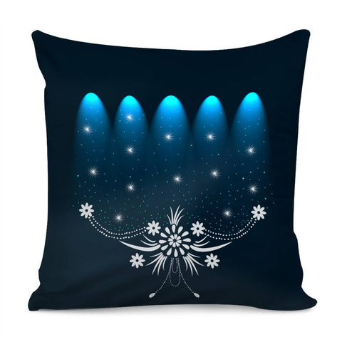 Image of Spot Lights Floral Design Pillow Cover