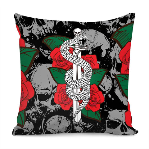 Image of Flowers And Snakes Pillow Cover