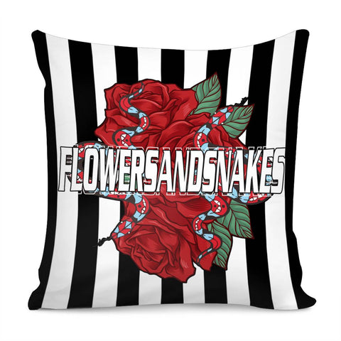 Image of Flowers And Snakes Pillow Cover