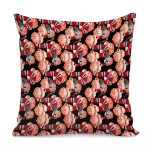 Snake And Flowers Pillow Cover