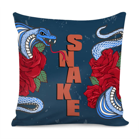 Image of Flowers And Snakes Pillow Cover