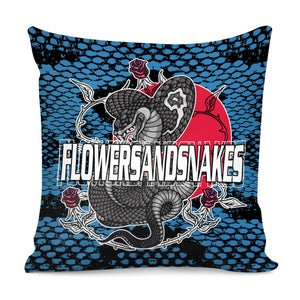 Flowers And Snakes Pillow Cover