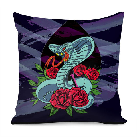 Image of Flowers And Snakes Pillow Cover