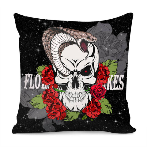 Image of Flowers And Snakes Pillow Cover