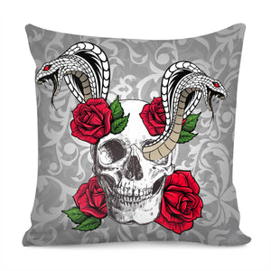 Flowers And Snakes Pillow Cover