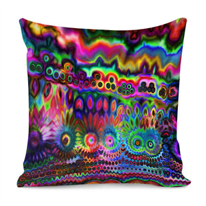 Chromatic Rainbow Warp Pillow Cover