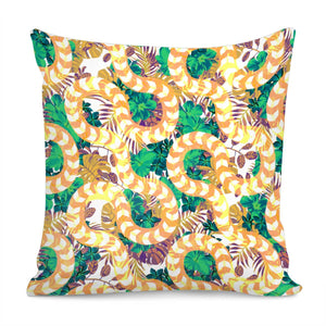 Snake And Flower Pillow Cover