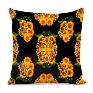 Snake And Flower Pillow Cover