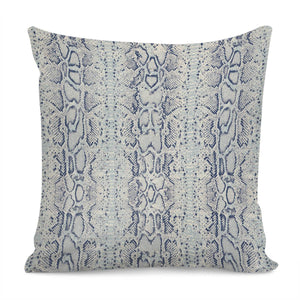 Blue Snake Skin Pillow Cover